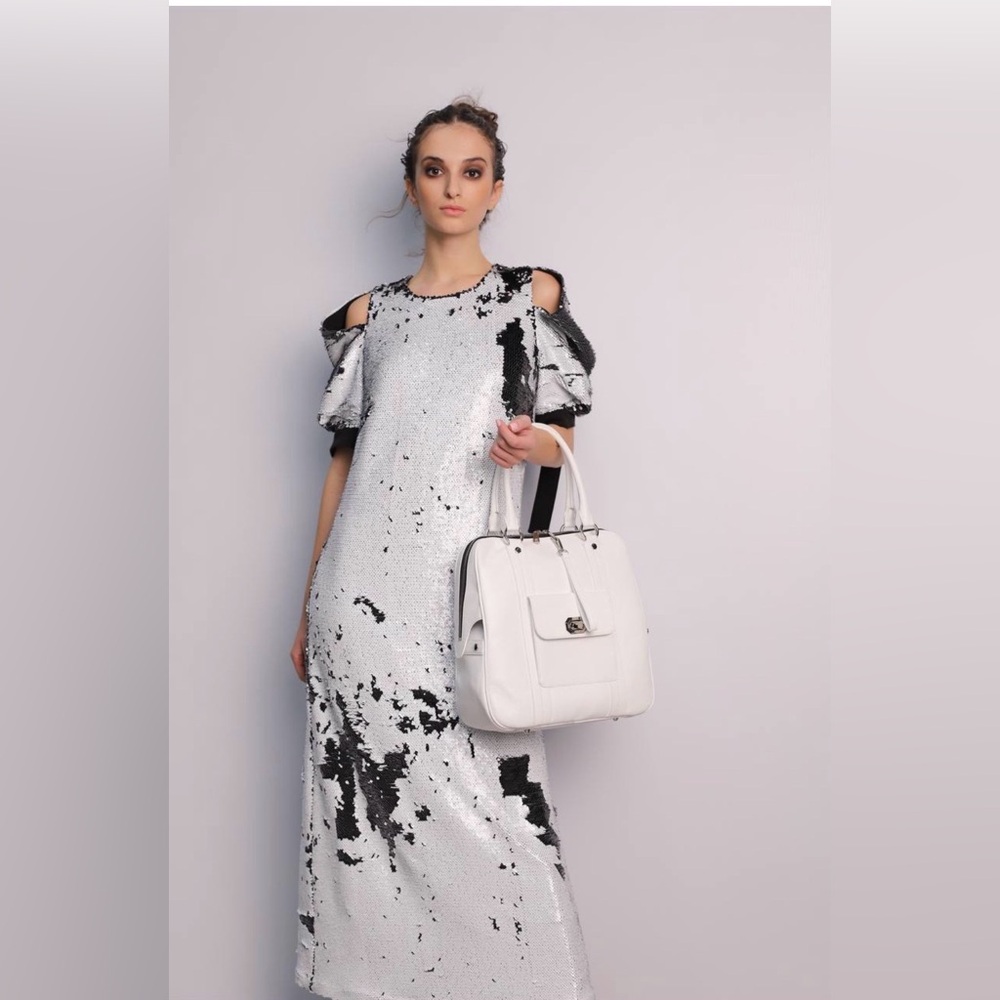 NEW Julia Allert $665 Reversible Black and White Women's Dress size Small - Picture 2 of 13
